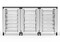 Luxor Modular Classroom Storage Cabinet - 3 side-by-side Modules with 18 Small Bins